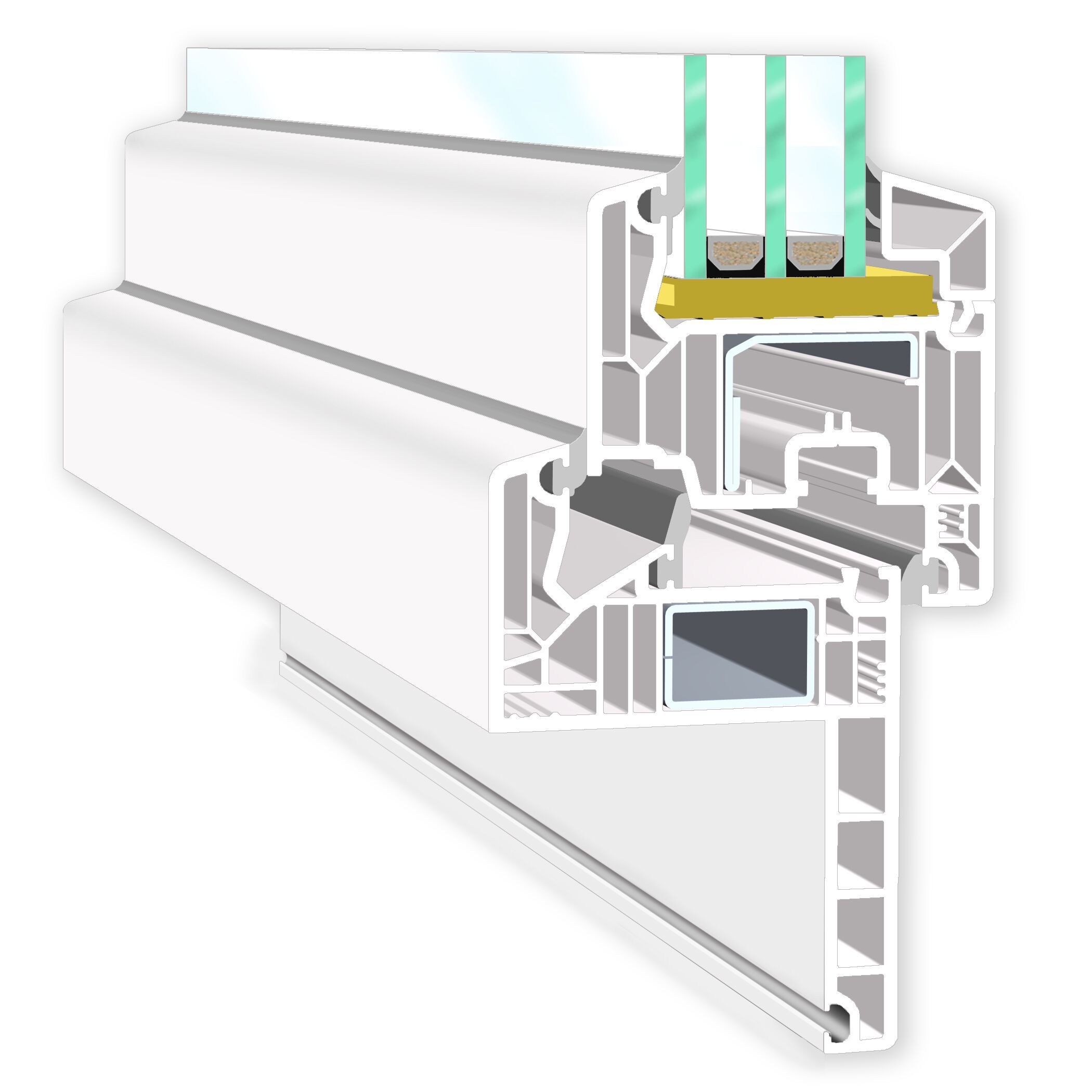 ПВХ створки окна Veka SOFTLINE 82 ARCH-00149520 - Вид №7