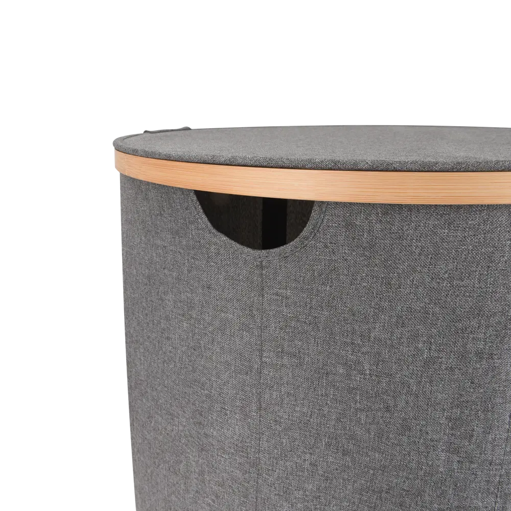 Корзина для белья Sensea Scandi круглая цвет серый Laundry STLM-2162817 - Вид №3