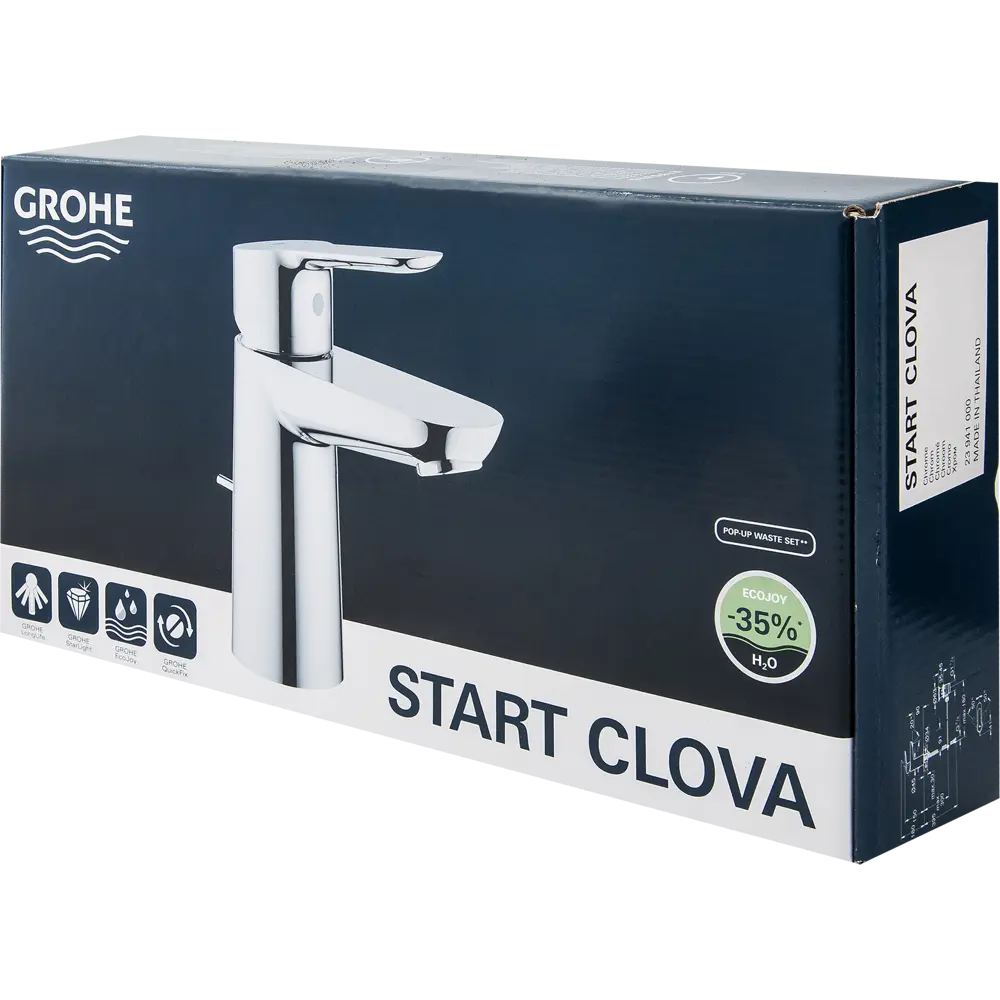 Смеситель для раковины Grohe Startclova M однорычажный цвет хром STLM-2163276 - Вид №16