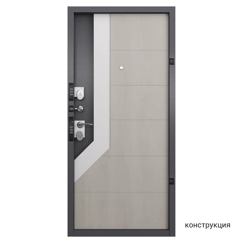 Дверь входная металлическая Берн 2 960 мм левая цвет белое дерево TOREX STLM-2044846 - Вид №13