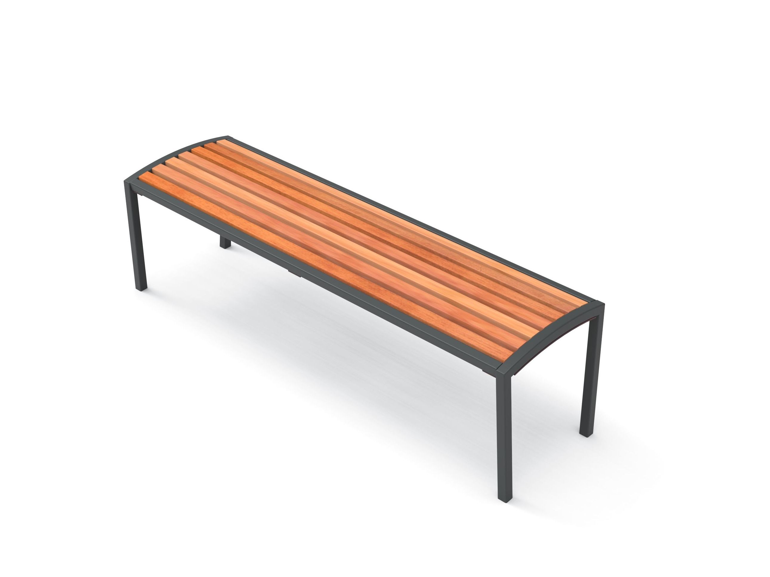 Деревянная скамья без спинки City Design ARCH-00007376 - Вид №1