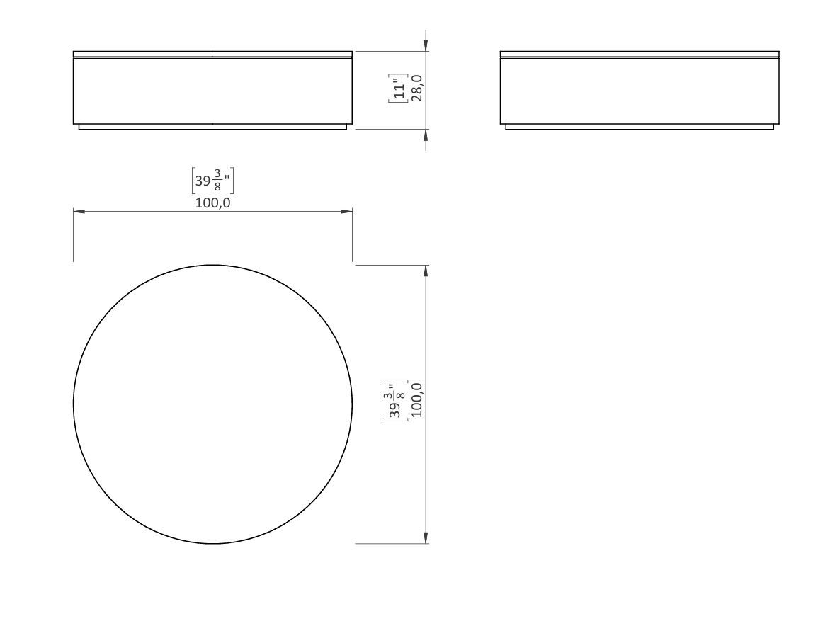 Низкий круглый журнальный столик Casa Magna Essence ARCH-00030911 - Вид №7