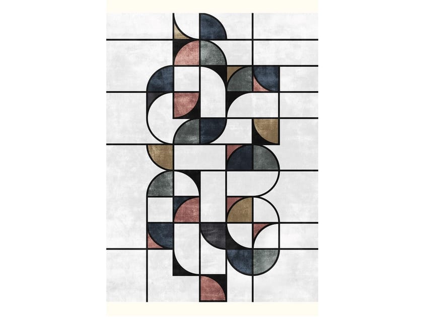 Ковер ручной работы из бамбукового волокна Sirecom Tappeti Моноскоп ARCH-00004584