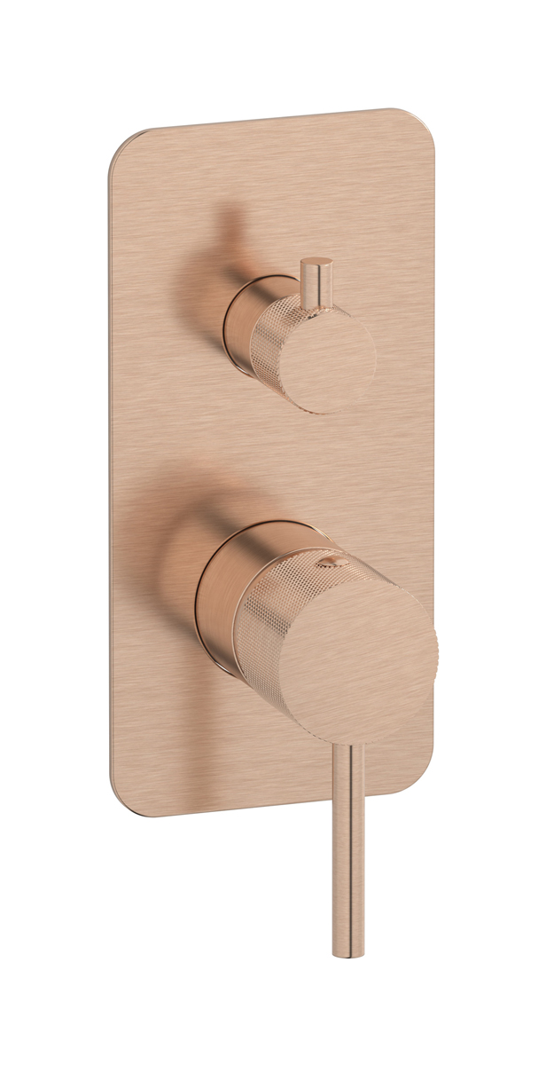 Встроенный смеситель для душа с двухходовым дивертером. WE ARE IB id310sr Brushed Rose Gold Industria