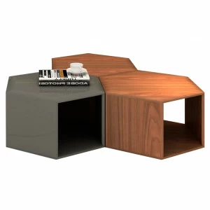Журнальный столик дизайнерский серый глянцевый 52х60 см Avila MOD INTERIORS AVILA 00-3861787 Серый