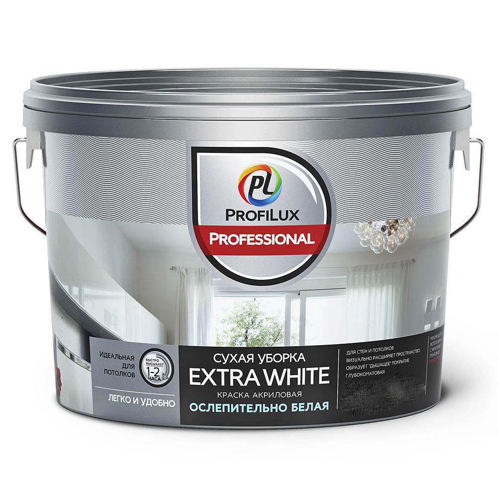 90190659 Краска для стен и потолков водно-дисперсионная Profilux Professional Extra white матовая 2.5 кг STLM-0126802 DUFA