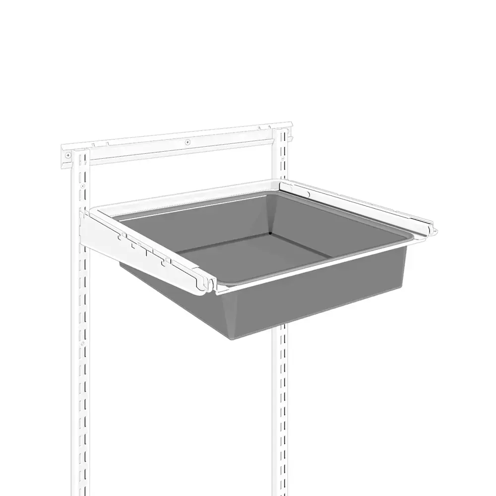 Корзина выдвижная 39.5x18.5x41 см цвет белый ТИТАН-GS STLM-2103558 - Вид №1