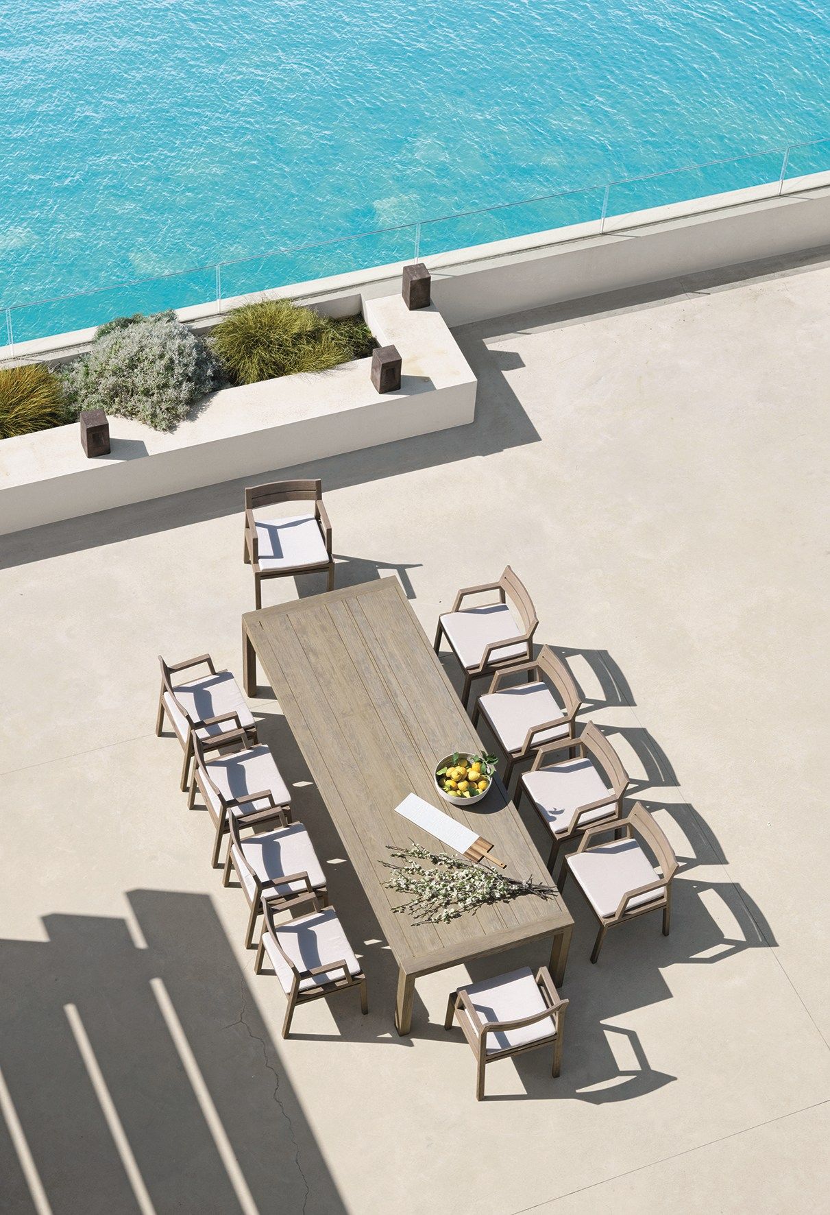 Прямоугольный садовый стол из тикового дерева Ethimo Costes ARCH-00011903 - Вид №1