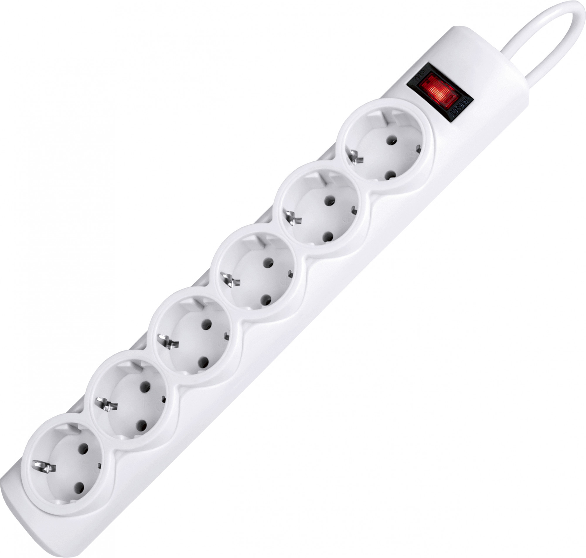 99493 Surge protector dfs 155 5m, white, 6 outlets Defender Santreyd 