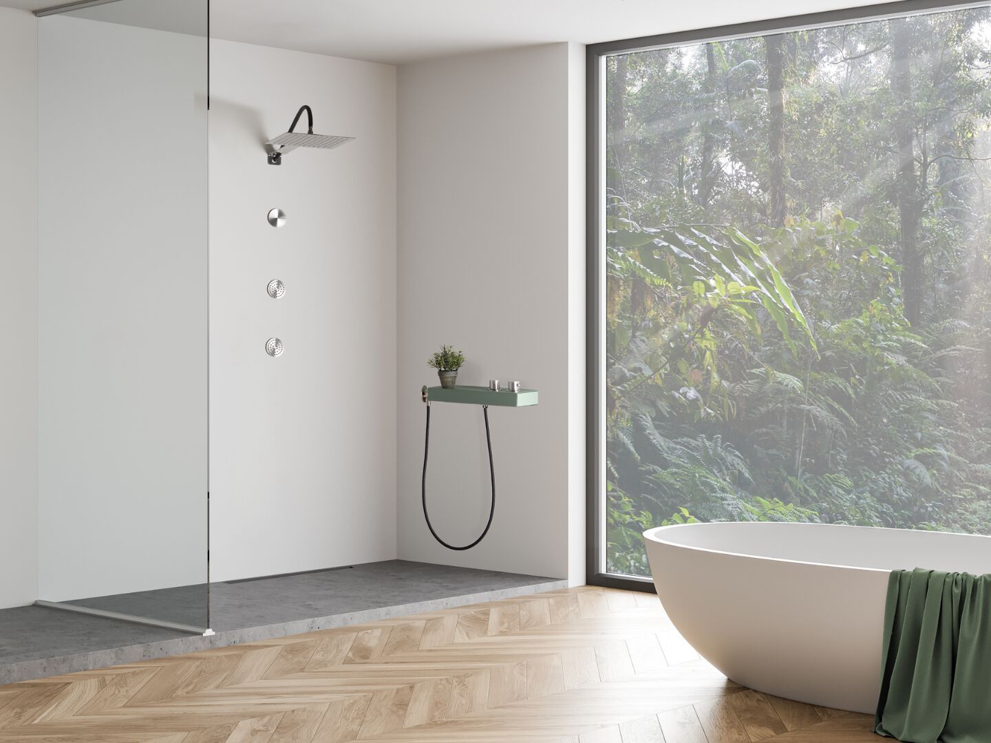 Набор для душа из нержавеющей стали с душем и ручным душем Cropelli Alyssia ARCH-00016042 - Вид №12