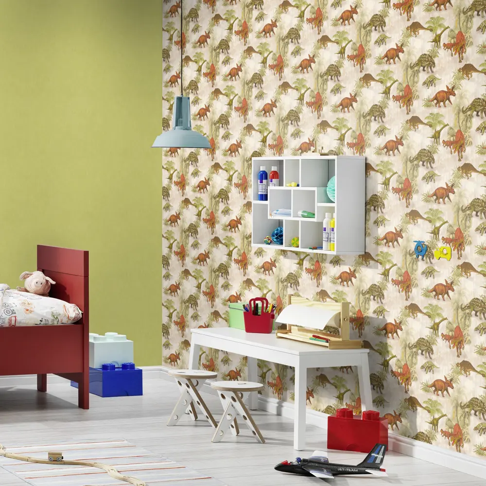 Обои бумажные Rasch Kids & Teens III «Динозавры» разноцветные 0.53 м RA 212808 82477146 STLM-2063252 - Вид №3