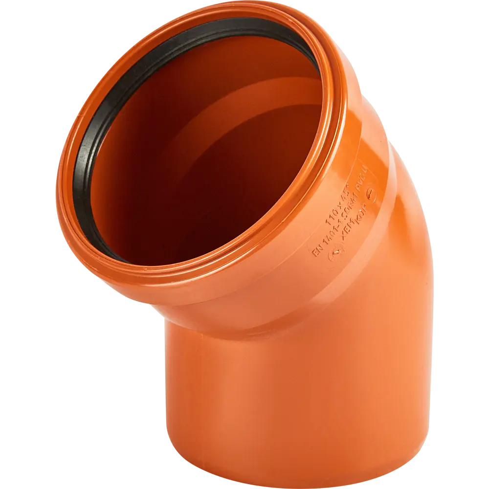 Отвод Хемкор d110 мм 45° пластиковый для наружной канализации STLM-2123429
