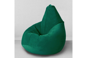 19469616 Мешок для сидения груша размер Комфорт XXXL мебельная ткань темный изумруд bbb_469 mypuff