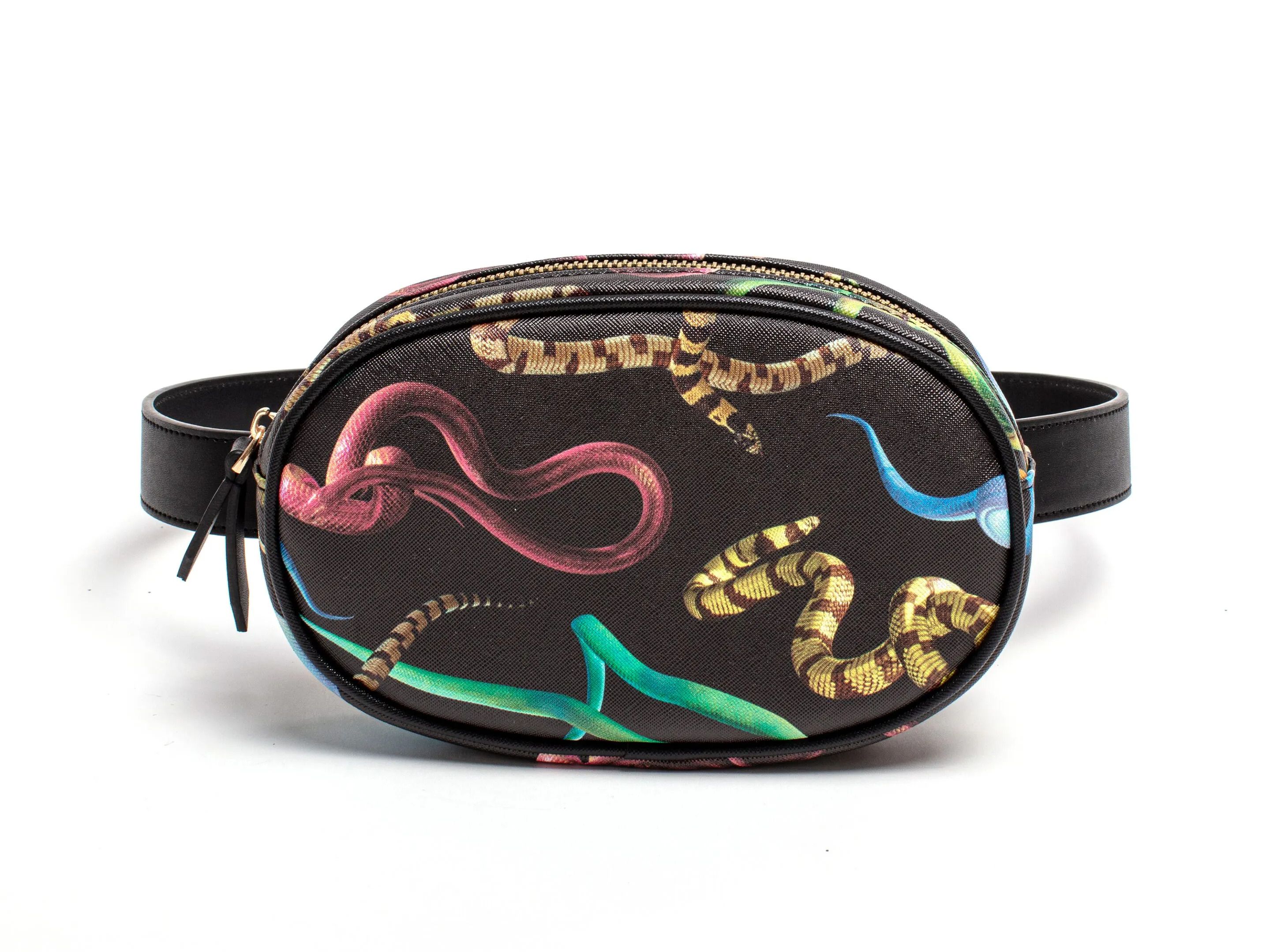 Сумка из синтетического материала Seletti SNAKES BLACK ARCH-00019197