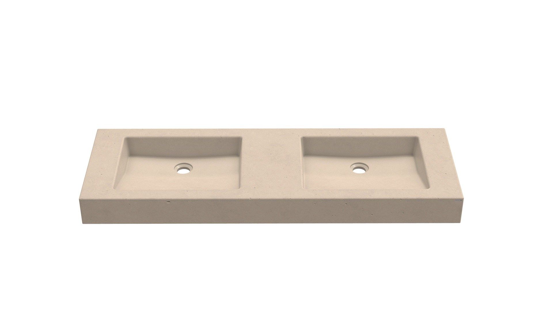 Двойной бетонный подвесной умывальник Gravelli SLANT 07 DOUBLE ARCH-00035507 - Вид №9