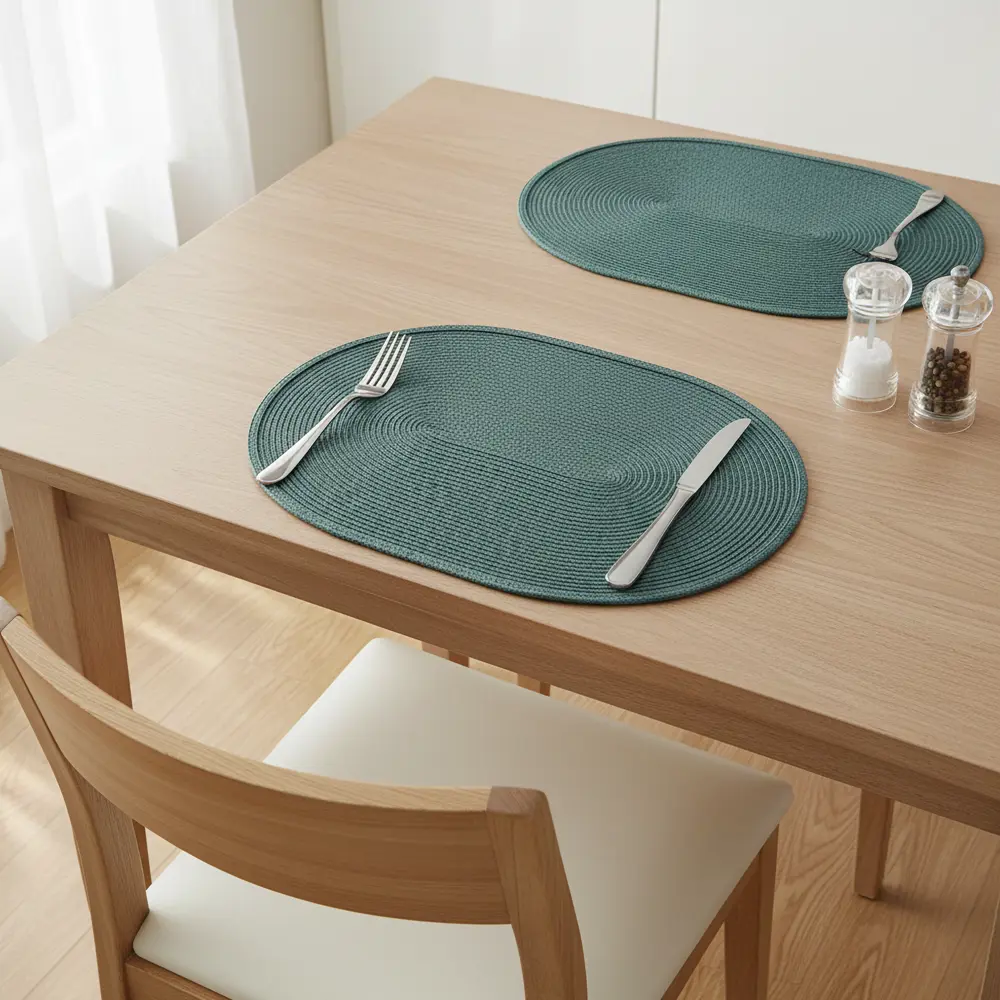 Салфетка под столовые приборы Vidage 45x30 см овальная полипропилен цвет зеленый STLM-2149774