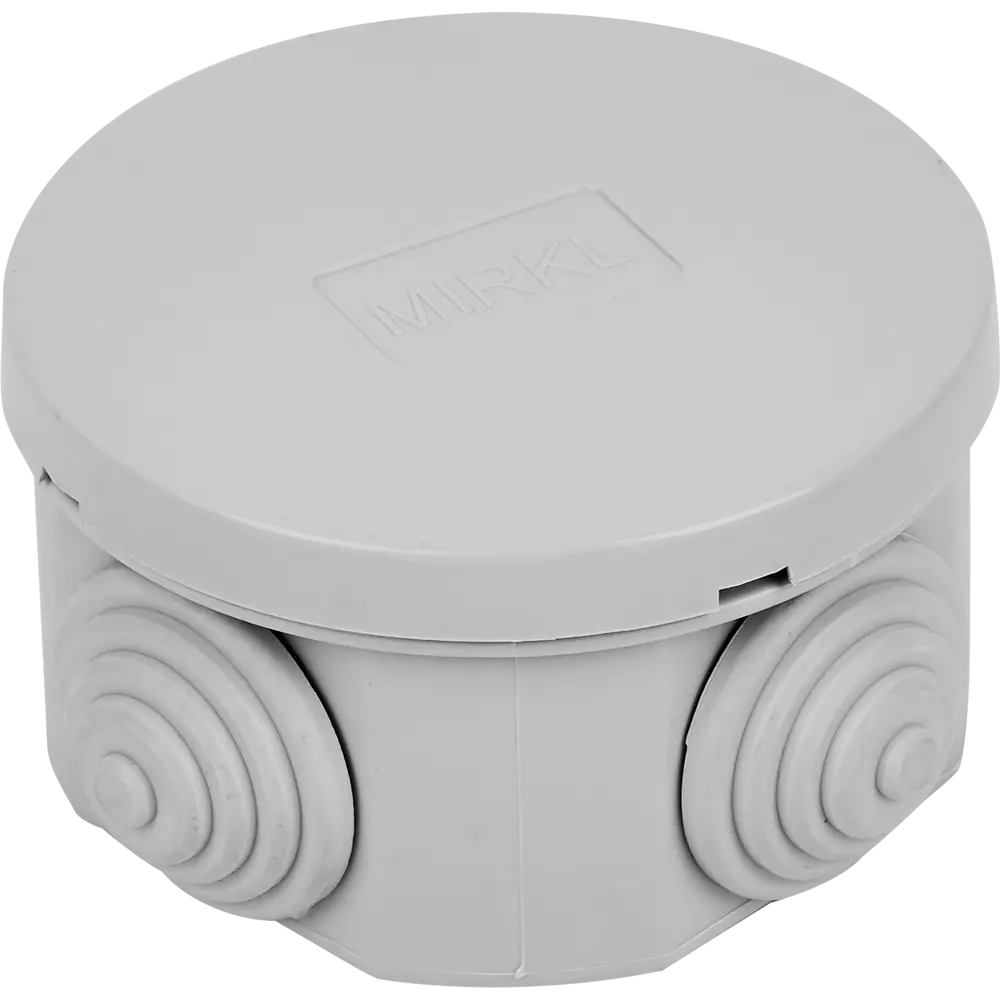 Распределительная коробка открытая Mirkl D 65x35 мм 4 ввода IP44 цвет серый Santreyd STLM-2202554