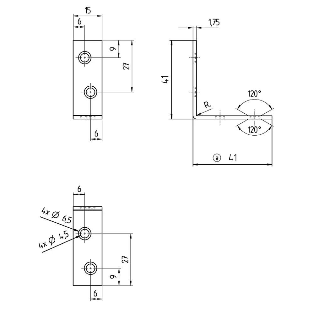 Угол соединительный мебельный 40х40х15х175 желтый оцинкованный 12 шт GAH ALBERTS STLM-2043967 - Вид №4