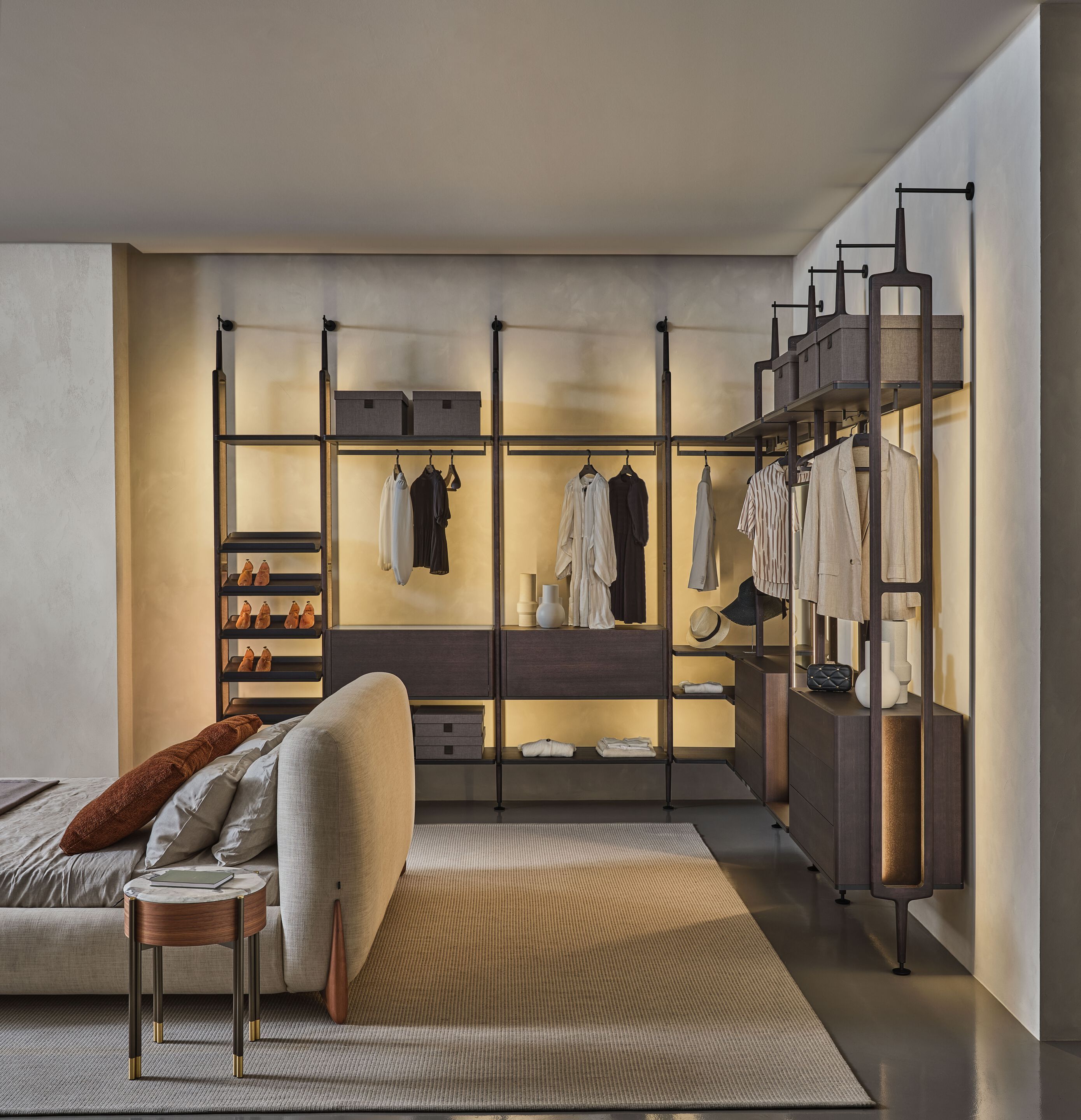 Модульная гардеробная из ясеня со встроенным освещением Porada Soul ARCH-00139648 - Вид №1