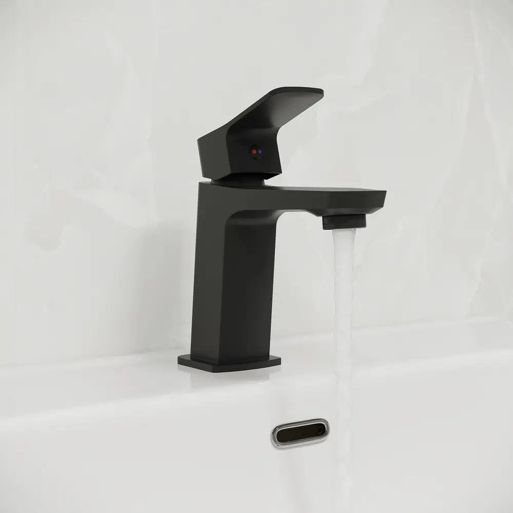 89398604 Смеситель для раковины Iddis Brent BREBL00i01 однорычажный цвет черный STLM-1569750 - Вид №2