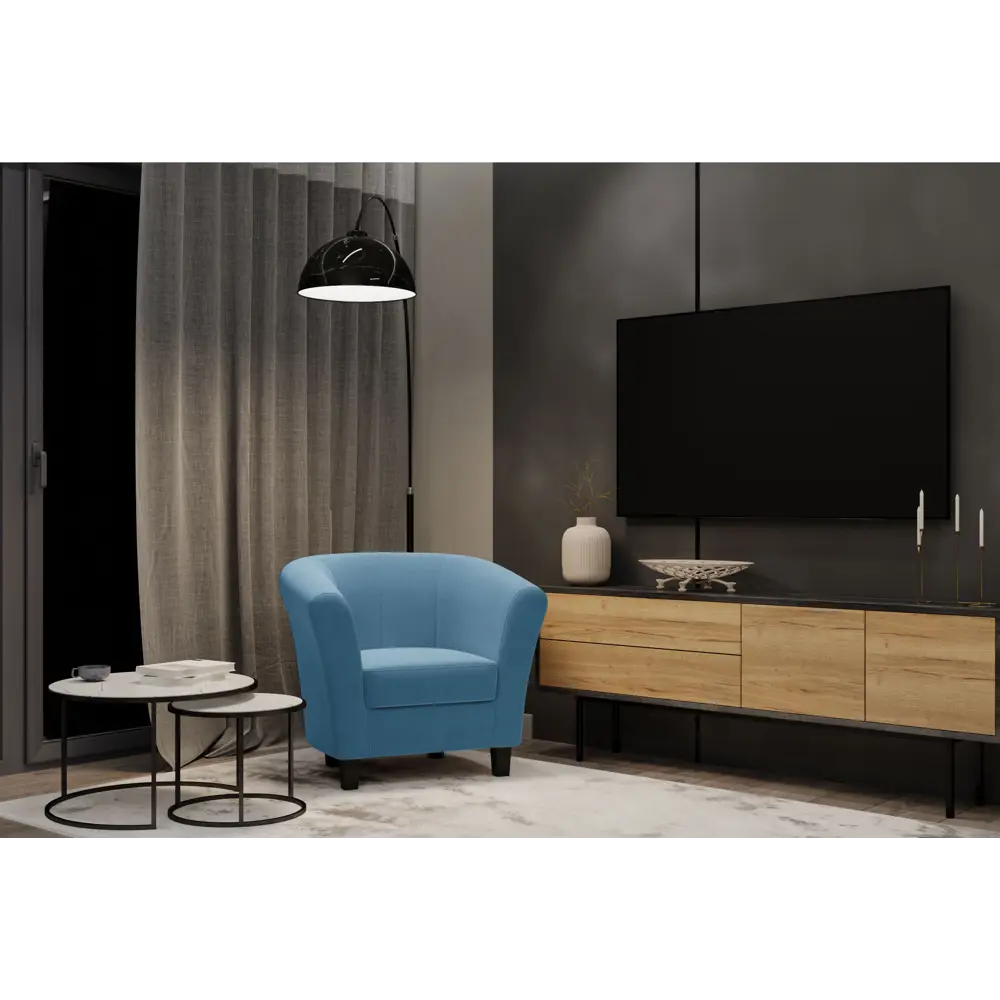 Кресло полиэстер Seasons Марсель CAMARO21 голубое 85x73x77 см STLM-2037948 - Вид №3