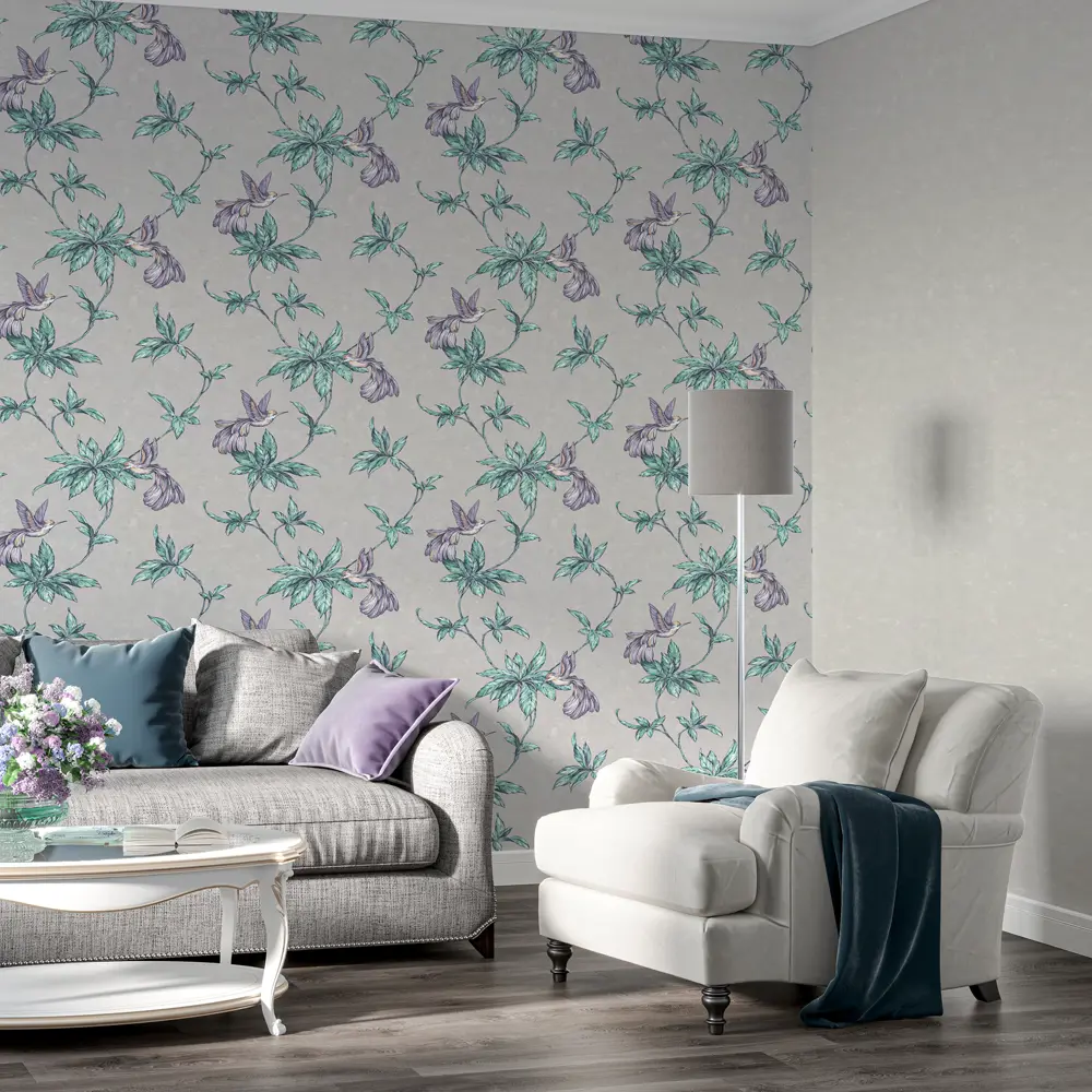 Обои флизелиновые Palitra Home Colibri серые 1.06 м HC71542-14 STLM-2090611 - Вид №3