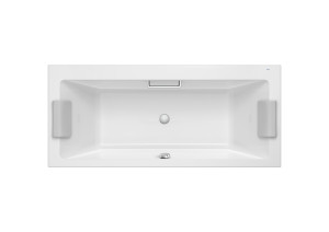 A248583001 Двухместная прямоугольная акриловая ванна с гидромассажем Тоник и сливным комплектом ROCA Vythos