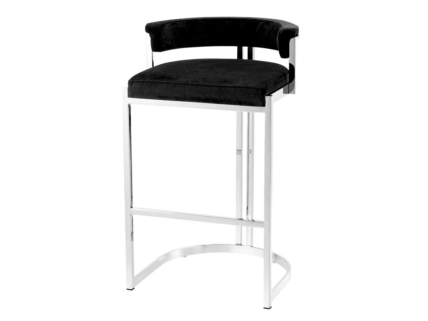 Бархатный мягкий барный стул со спинкой Eichholtz DANTE ARCH-00087645