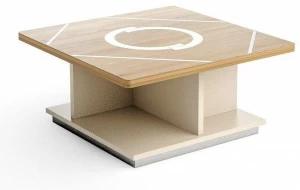 Caroti Низкий деревянный журнальный столик в современном стиле с журнальной полкой и вещевым отделением Concept Art.123 - rhombus