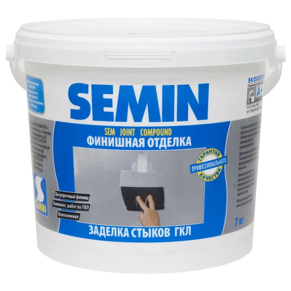 Шпаклёвка для заделки швов Semin Sem Joint 7 кг Sem-joint Compound STLM-2056983