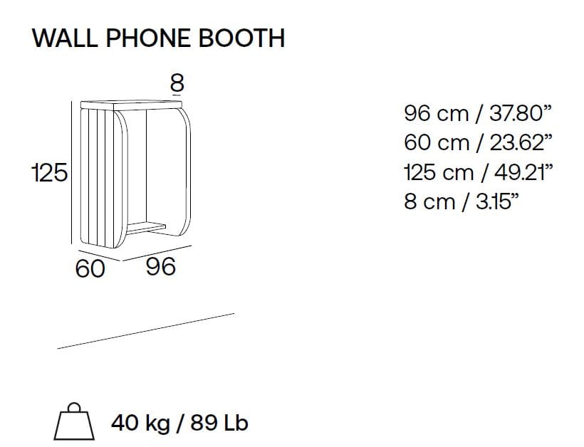 Настенная телефонная будка Adrenalina Maji Systems ARCH-00135319 - Вид №3