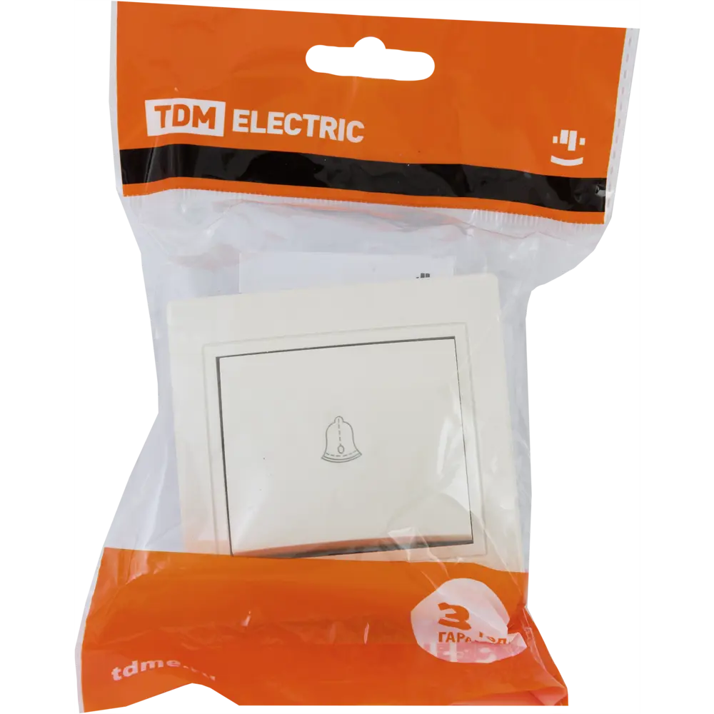 Кнопка звонка TDM ELECTRIC с подсветкой в бежевом корпусе 85591347 Таймыр STLM-0064432 - Вид №5