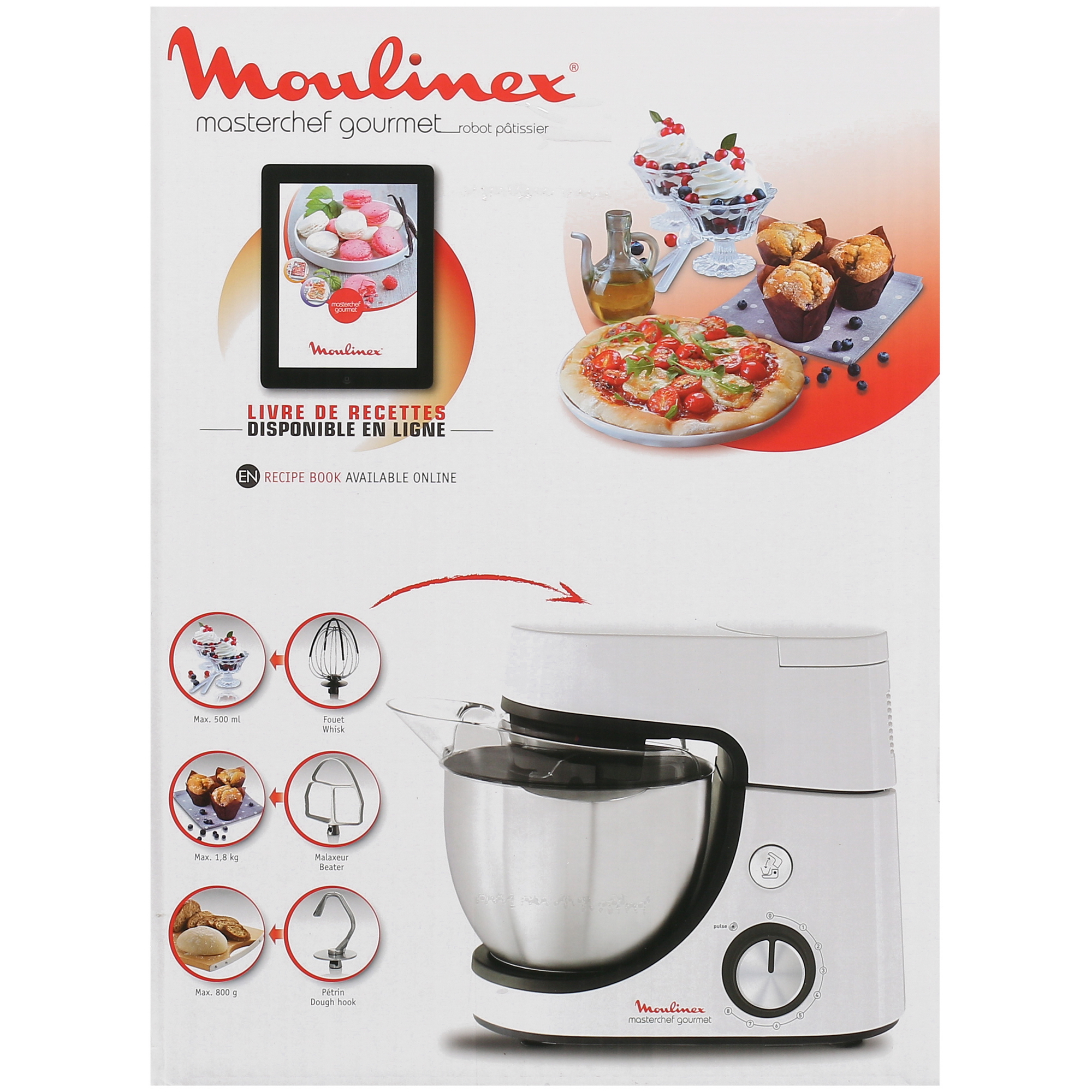 8142715 Миксер Moulinex Masterchef Gourmet QA510110 белый STDN-0124141 - Вид №7