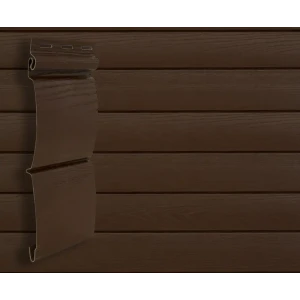 Сайдинг ПВХ блок-хаус 2700х230 мм темно-коричневый, 0.62 м²