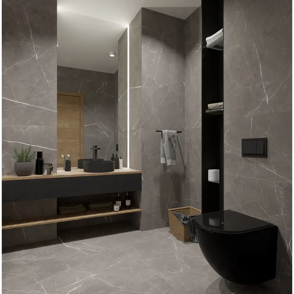 Глазурованный керамогранит Global Tile Encanto_GT 60x120 см 1.44 м² лаппатированный цвет серый 89456547 STLM-2165434 - Вид №7