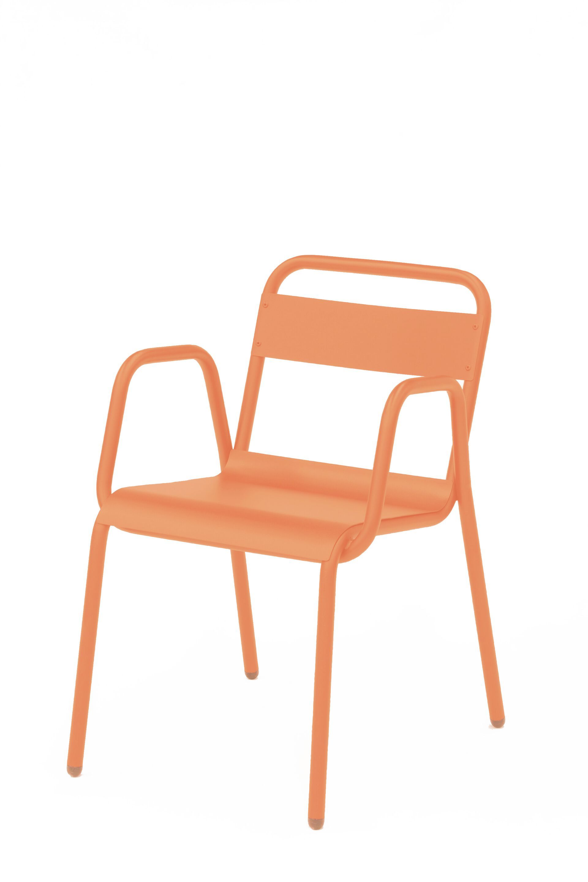 Штабелируемый садовый стул из оцинкованной стали с подлокотниками iSimar Anglet ARCH-00121173 - Вид №10