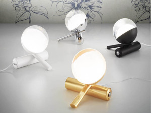 Алюминиевая и стеклянная светодиодная настольная лампа