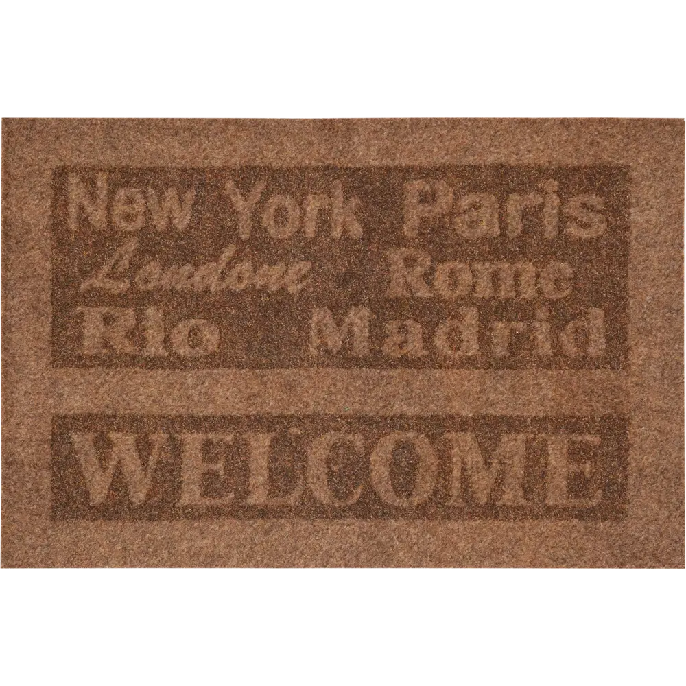 Коврик грязезащитный полипропилен/латекс 45x68 см цвет бежевый CTIM STLM-2080991