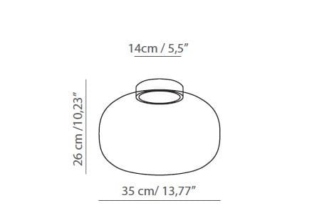 Настенный светильник / потолочный светильник из дутого стекла Tooy Legier ARCH-00032884 - Вид №3
