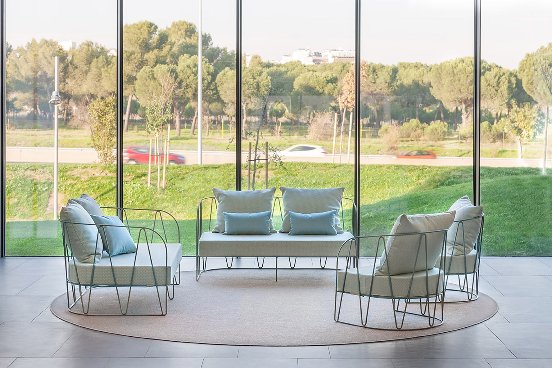 2-местный оцинкованный стальной садовый диван iSimar Lagarto ARCH-00148481 - Вид №1