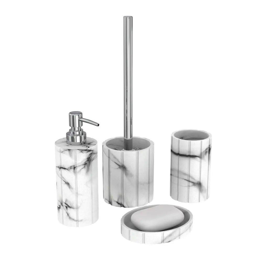 Дозатор для жидкого мыла Lemer Marble — элегантность мрамора в вашей ванной 86881076 White Marble STLM-0072298 - Вид №1