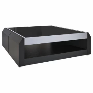 Журнальный столик черный с металлической вставкой Techno Dark Side PUSHA PUSHA 062880 Черный