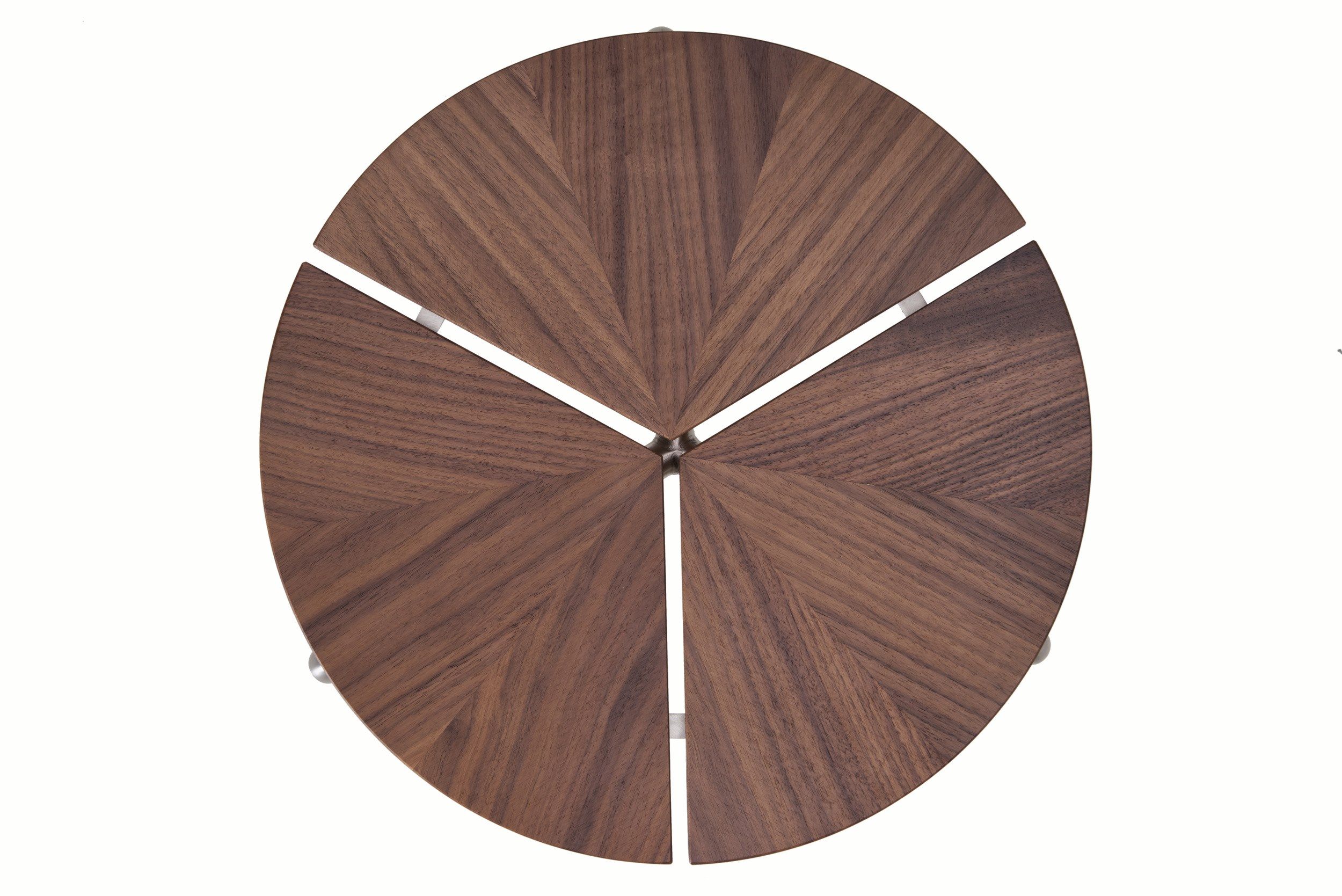 Круглый журнальный столик из нержавеющей стали и дерева BassamFellows ARCH-00104939 - Вид №3