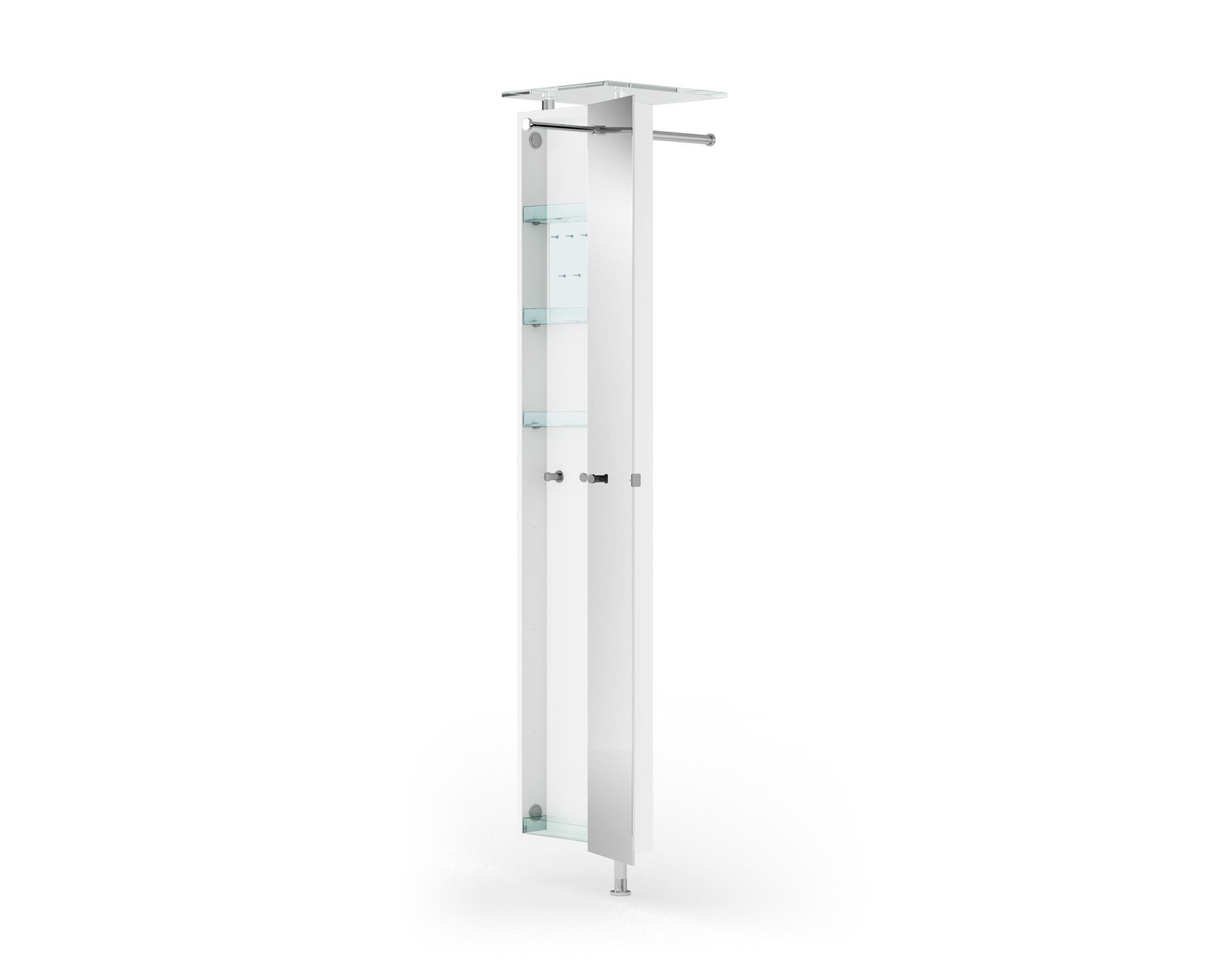 Стальная и стеклянная настенная вешалка SCHNEEWEISS interior Monolith ARCH-00055217 - Вид №1