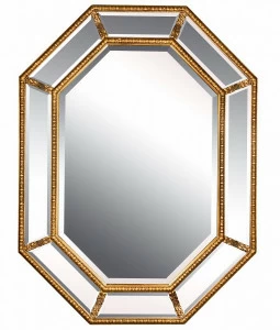 Зеркало настенное в деревянной раме античное золото Diamond Gold ART-ZERKALO ДИЗАЙНЕРСКИЕ, ЗЕРКАЛЬНАЯ 00-3948372 Зеркальный;золото