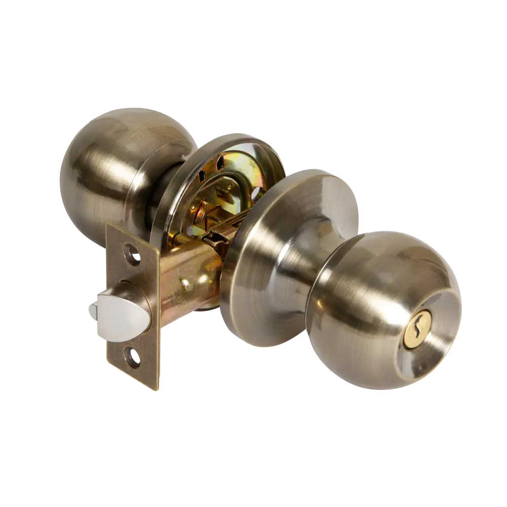 Дверная ручка-шар Фабрика замков 6073 с фиксатором, бронза 89347025 STLM-1362334 - Вид №1