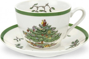10572378 Spode Набор из 4 чашек чайных с блюдцем 200мл "Рождественская ель" Фаянс