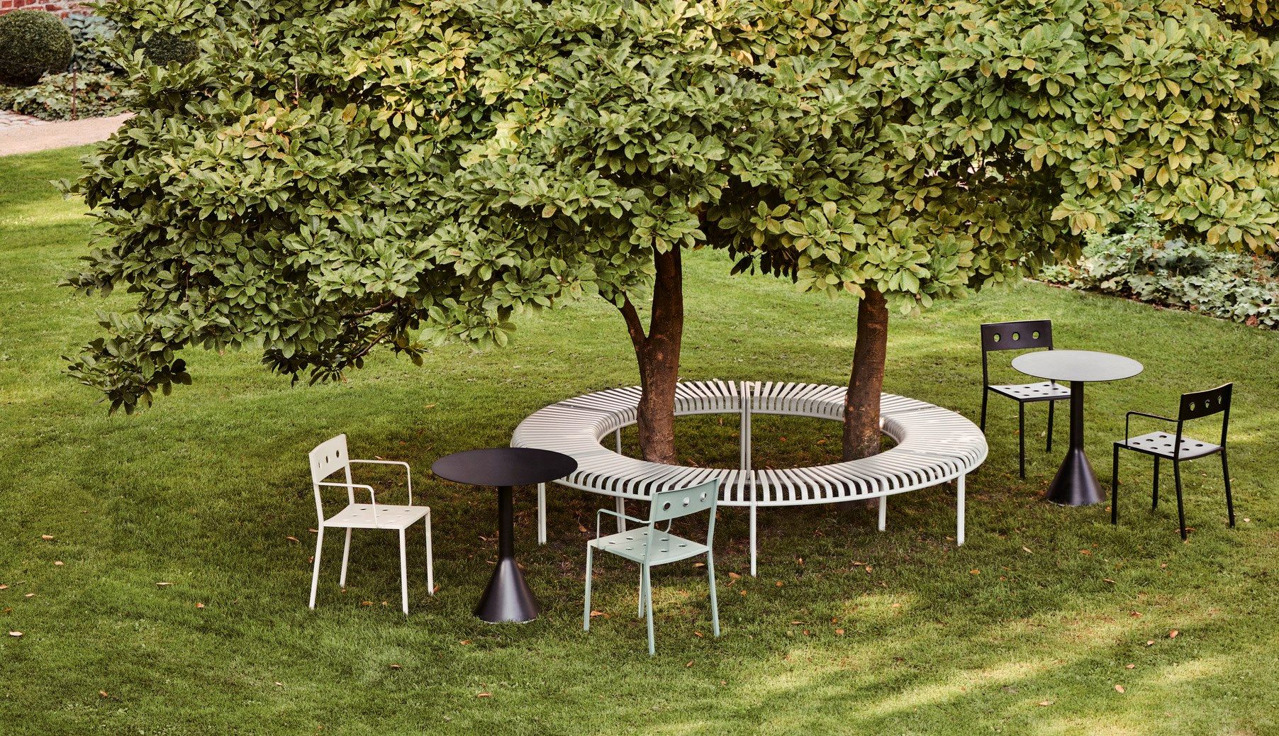 Стальной стул с порошковым покрытием с открытой спинкой Hay балкон ARCH-00152024 - Вид №46