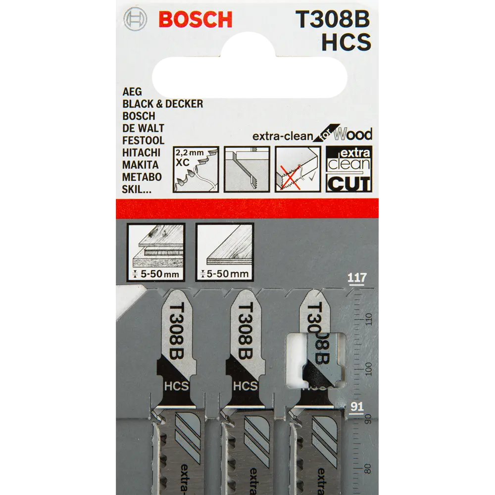 Пилки для лобзика по дереву T308B Bosch, 3 шт BOSCH PROFESSIONAL STLM-2167361 - Вид №4