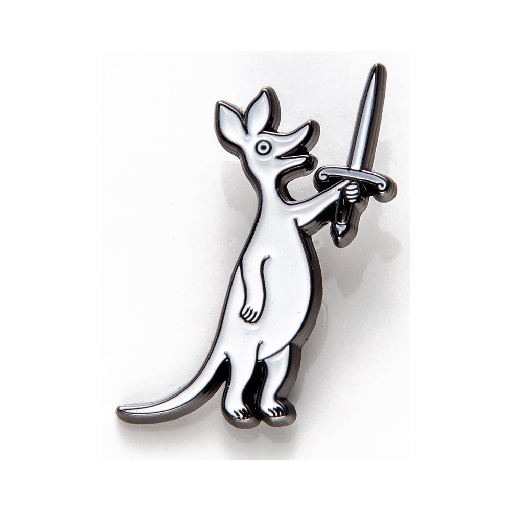 1095826 Значок эмалированный Муми-тролли №07 Сниф с мечом Santreyd 